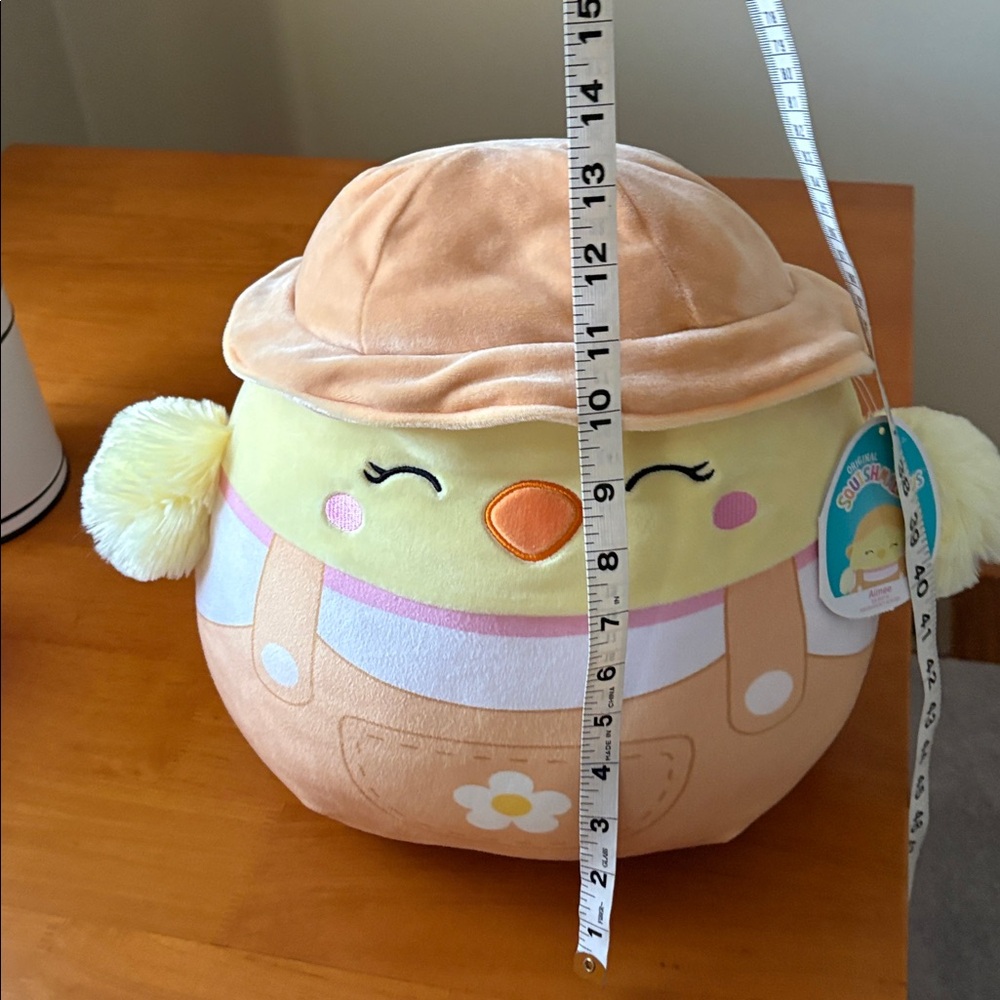 Squishmallows Peach Hat Chick Plush in Yellow & Peach - Picture 4 of 4